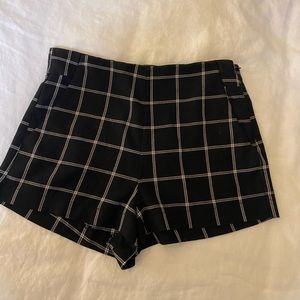 plaid mini shorts